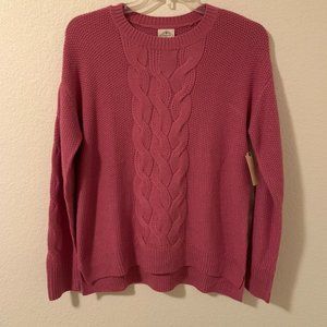 St Johns Bay pink knit sweater NWT